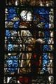 Stained-glass Apostle St Philip in Cathedral. Metz, France