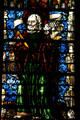 Stained-glass Apostle in Cathedral. Metz, France.
