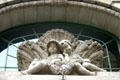 Germanic empire-style sculpture features cherubs with wheat. Metz, France.