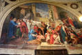Mural of seven works of Misericorde at Eglise Notre Dame de Pitie & St Elisabeth. Paris, France.