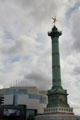 July Column & Bastille Opera House at Place de la Bastille. Paris, France.