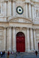 Facade of St Paul-St Louis Jesuit church. Paris, France.