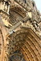 Carvings of Cathedral facade. Reims, France.