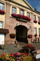 Town Hall, southern entrance to the village. Riquewihr, France.