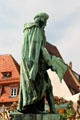 Statue of Guttenberg in Place Guttenberg. Strasbourg, France.