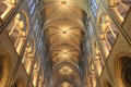 Notre Dame Cathedral ceiling. Paris, France