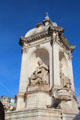 Bishop statues atop St-Sulpice fountain. Paris, France.