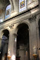 Arches between nave & aisles at St-Sulpice church. Paris, France.