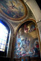 Murals in chapel of Holy Angels by Eugène Delacroix at St-Sulpice church. Paris, France.