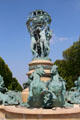Detail of eight horses around Fontaine de l'Observatoire by Emmanuel Fremiet near Luxembourg Gardens. Paris, France