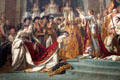Detail of Consecration of Emperor Napoleon I where Napoleon takes crown from Pope and crowns himself painting by Jacques-Louis David at Louvre Museum. Paris, France
