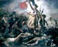 Liberty Leading the People by Eugène Delacroix at the Louvre Museum. Paris, France.