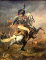 Officier de chasseurs à cheval by Théodore Géricault at the Louvre Museum. Paris, France.