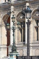 Lamp stands at Paris City Hall. Paris, France.