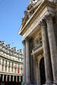 Neoclassical entrance columns of La Bourse de commerce. Paris, France.