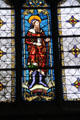 St Tobias stained glass window at Saint-Germain-l'Auxerrois. Paris, France.