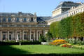 Palace buildings seen from garden of Palais Royale. Paris, France
