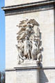Le Triomphe de 1810 sculpture by Jean-Pierre Cortot on Arc du Triomphe. Paris, France.