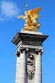 Fame of Industry restraining Pegasus sculpture by Clément Steiner on Pont Alexandre III. Paris, France.