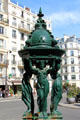 Paris Wallace drinking water fountain, one of 66 installed which became a symbol of the city. Paris, France