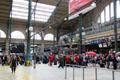 Concourse of Gare du Nord. Paris, France.