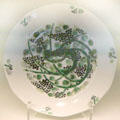 Havilland porcelain plate by Suzanne Lalique at Museum of Decorative Arts. Paris, France.