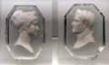 Glass medallions with ceramic portraits of Napoleon & Josephine attrib. Creusot at Museum of Decorative Arts. Paris, France.