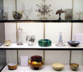 Collection of glass works of Émile Gallé from Nancy, France at Museum of Decorative Arts. Paris, France.