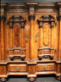 Germanic armoire with 7 columns from Strasbourg, Alsace at Museum of Decorative Arts. Paris, France.