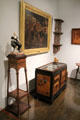 Furniture including large medal cabinet by Émile Gallé at Museum of Decorative Arts. Paris, France.