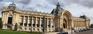 Panorama of Petit-Palais built for Paris Exposition Universelle of 1900. Paris, France.