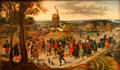 Wedding procession painting by Pieter Brueghel the Younger at Petit Palace Museum. Paris, France.