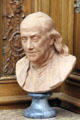 Bust of Benjamin Franklin after original Jean-Antoine Houdon at Petit Palace Museum. Paris, France.