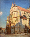 Moret church painting by Alfred Sisley at Petit Palace Museum. Paris, France.