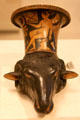Rhyton in form of head of ram from Taranto at Petit Palace Museum. Paris, France.