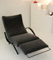 Metal tube reclining chair P40 by Osvaldo Borsani at Georges Pompidou Center. Paris, France.