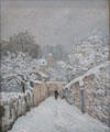 Snow at Louveciennes painting by Alfred Sisley at Musée d'Orsay. Paris, France.