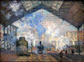 Gare Saint-Lazare painting by Claude Monet at Musée d'Orsay. Paris, France.