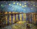 Starry Night painting by Vincent van Gogh at Musée d'Orsay. Paris, France.