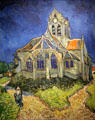 Church of Auvers-sur-Oise painting by Vincent van Gogh at Musée d'Orsay. Paris, France.