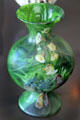 Glass cornet vase with morning glories by Émile Gallé at Musée d'Orsay. Paris, France.