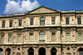 Facade of Colonnade which faces inward to square courtyard of Louvre Palace. Paris, France.