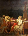 Andromache Mourning Hector painting by Jacques-Louis David at Louvre Museum. Paris, France.