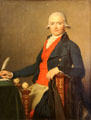 Portrait of Gaspard Meyer by Jacques-Louis David at Louvre Museum. Paris, France.