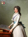 Portrait of Baroness de Chalvet-Souville by François-André Vincent at Louvre Museum. Paris, France.