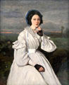 Portrait of Claire Sennegon by Camille Corot at Louvre Museum. Paris, France.