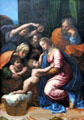 Holy Family with St Elizabeth & young St John the Baptist painting by Raphael at Louvre Museum. Paris, France.