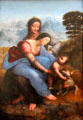 St Anne with Virgin & Child painting by Leonardo da Vinci at Louvre Museum. Paris, France.
