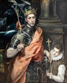 St. Louis, King of France with a Page painting by El Greco at Louvre Museum. Paris, France