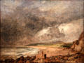 Bay at Weymouth with approaching storm painting by John Constable at Louvre Museum. Paris, France.